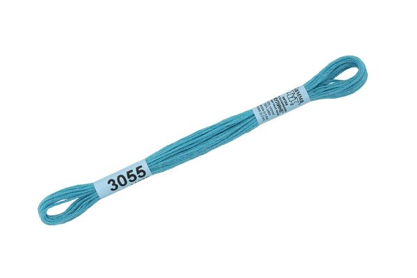 Мулине Gamma 100% хлопок, цв.3055 джинсовый, 24 мотка по 8 метров