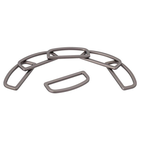 Полукольцо литое металл 35мм (41х18мм), черный никель (олово), MB2345, 6 шт