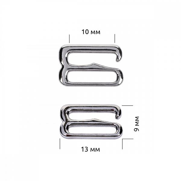 Крючки для купальника металл 10.0 мм, 910.SW цв.никель, уп.100 шт