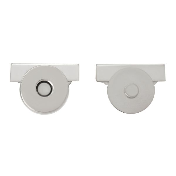 Замок застежка для сумки магнитный 20х17х14мм, 2 шт, LMKZ-002 никель