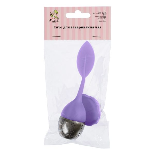 Сито для заваривания чая 4х15 см, 1 шт, №05 сиреневый, S-Chief SHF-0341