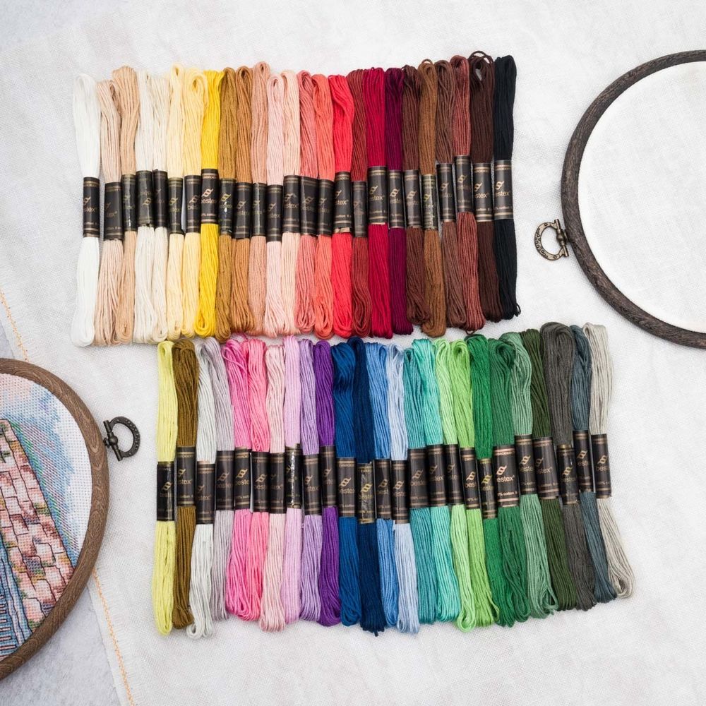 Набор хлопкового мулине №5, 50 цветов (50 шт по 8 метров), Bestex