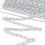 Тесьма отделочная 10 мм, 13-12869 цв.серебро уп.13.71м