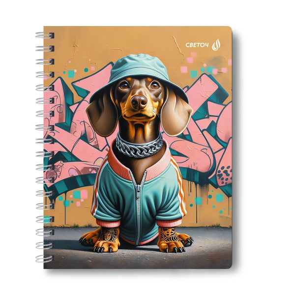 Тетрадь ученическая общая с двойной обложкой, A5 96 л. на гребне 65 г/м², белизна 100 %, 4 шт, клетка, 01210 МИКС - Супер - ассорти, Светоч Т118