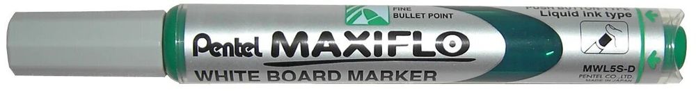 Маркер Pentel Maxiflo 4 мм, пулеобразное, MWL5S-D зеленый