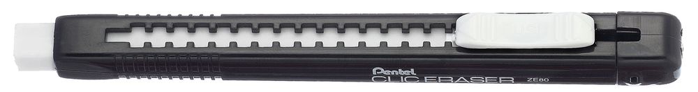 Ластик-карандаш Clic Eraser 12 шт, ZE80-A черный корпус, Pentel