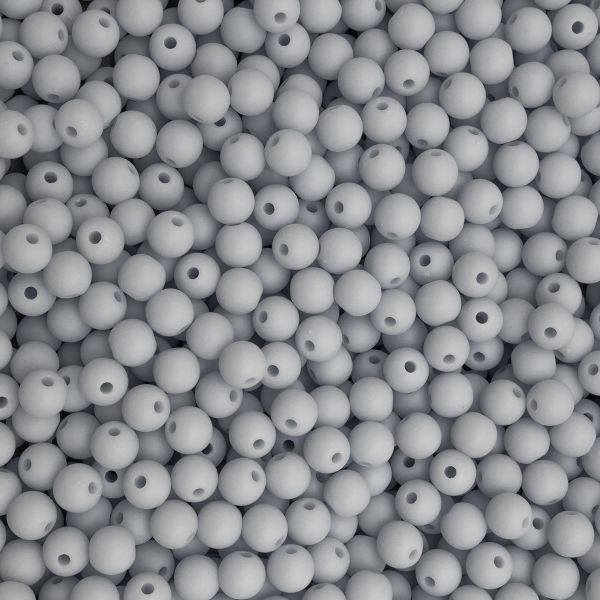 Бусины пластик ⌀6 мм, 500 г, матовые, круглые, A50 серый, 1AL139-1 , Astra&Craft