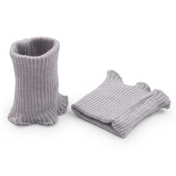 Манжеты трикотажные 8.5х9.5 см, 1 пара, плотные, 890 серебро