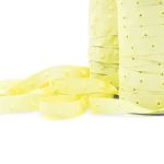 Кнопки пластиковые на тесьме (кн. ⌀ 7мм, тесьма 18 мм, шаг 1.7 см), цв.желтый, 45.7м