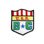 Термоаппликация вышитая U.S.A 6,5х5,5см (20 шт) (1 белый/черный/красный), FS6457