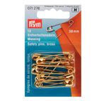 Булавки английские 38 мм, латунь, 12 шт, под золото, Prym 071276