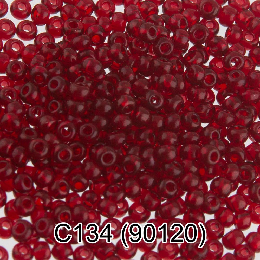 Бисер Gamma 10/0 (2.3 мм), 50 г, C134 т.красный, 90120, круглый 3