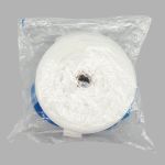 Лента (тесьма) шторная: сборка буфы (1:4) 100 мм / 50 метров, (2 ряда петель, 4 шнура), для крючков и трубы, прозр., 1041-О