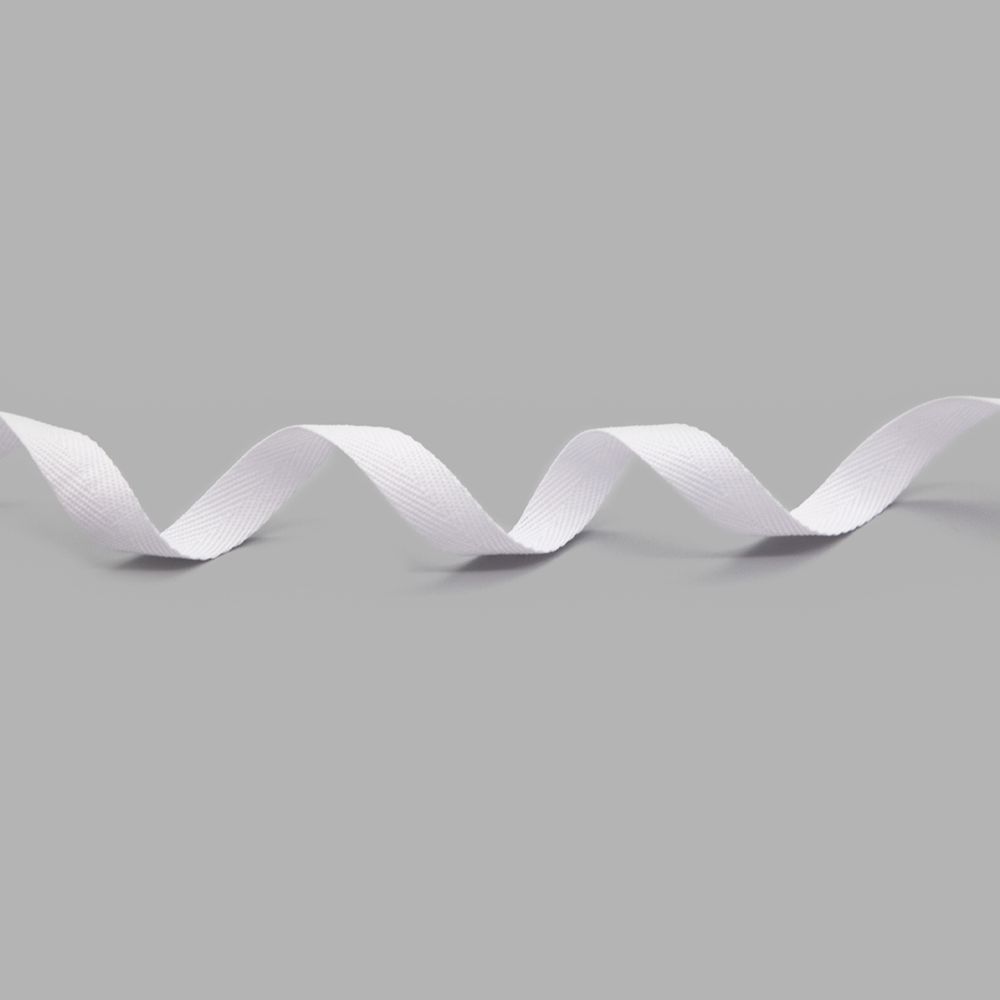 Тесьма (лента) киперная п/э 13 мм / 100 метров, 03 белый