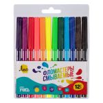 Фломастеры смываемые 12 цв, Лео LSFP-12