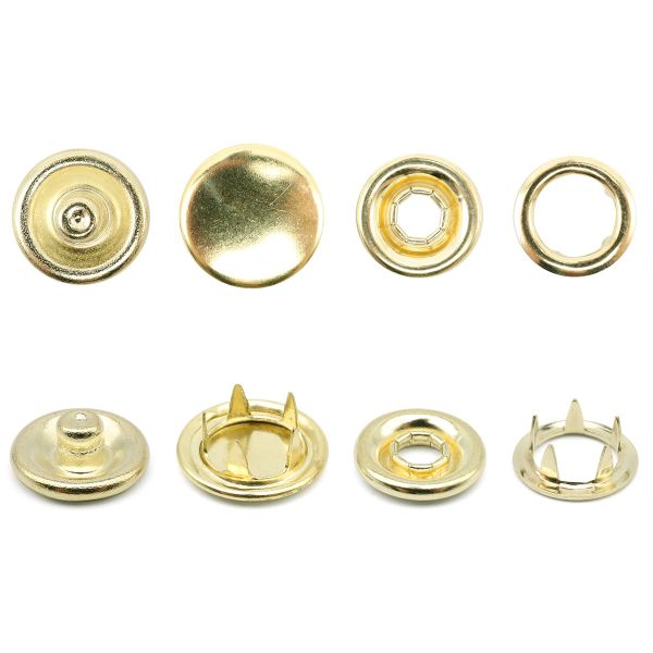 Кнопка рубашечная (джерси) закрытая ⌀9.5 мм, ≈1440 шт, МЕТАЛЛ, золото, NEW STAR