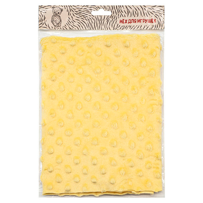 Плюш (ткань) Sovushka Minky dot 280 г/м², 45х50 см, ворс 2,5мм, желтый, 615622-4