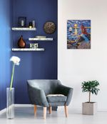 Алмазная (кристальная) мозаика Фрея ALPD-194, на подрамнике Русалка у моря, 40х50 см