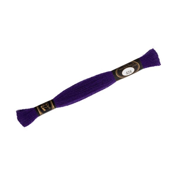 Мулине Радуга, цв.408 т.фиолетовый, Россия, 8 мотков по 15 метров