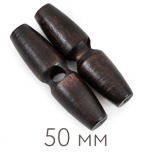 Пуговицы деревянные 50 мм, 24 шт, дерево, №304 т.коричневый, Blitz DRN 0121