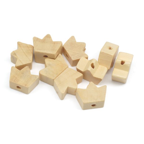 Бусины дерево 13.5х17 мм, неокрашенные, корона, 10 штук, Astra&Craft