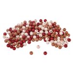 Бусины пластик ⌀8 мм, 50 г, микс цвета, круглые, Astra&Craft (тёплый микс), 1AL121-2