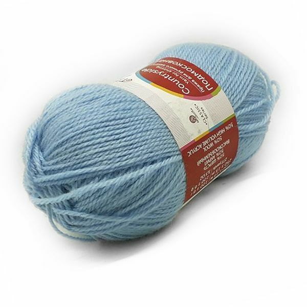Пряжа Троицкая Подмосковная / уп.10 мот. по 100 г, 250м,0005 голубой