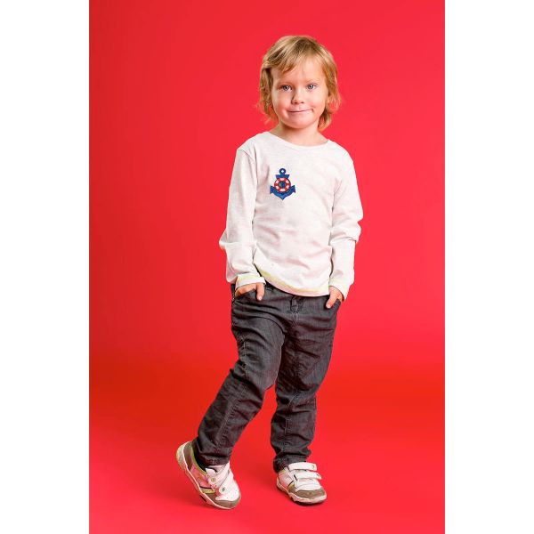 Термоаппликация якорь 6х5 см, синий, 10 шт