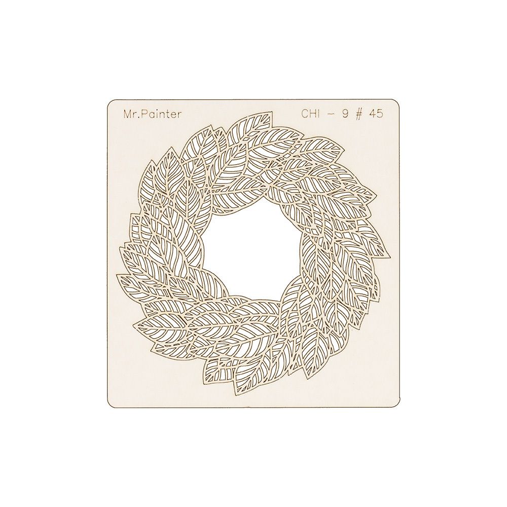 Чипборд 9.5х10 см, 1 шт, 45 Рамочка с листьями, Mr.Painter CHI-9