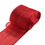 Лента для бантов (капрон) _8 см, 25 м (красный) С3501