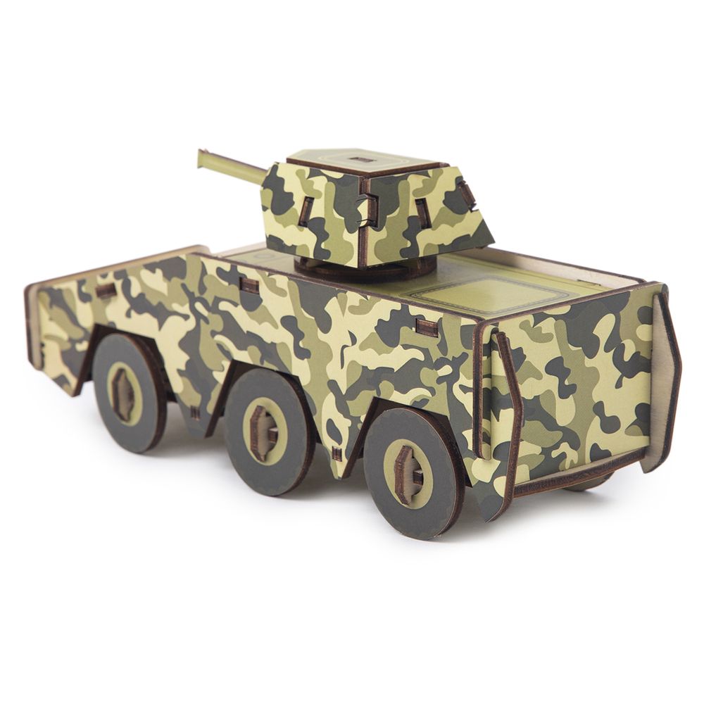 Пазл 3D, серия Военная техника 28 элемент, Бронетранспортер, Rezark ST0395