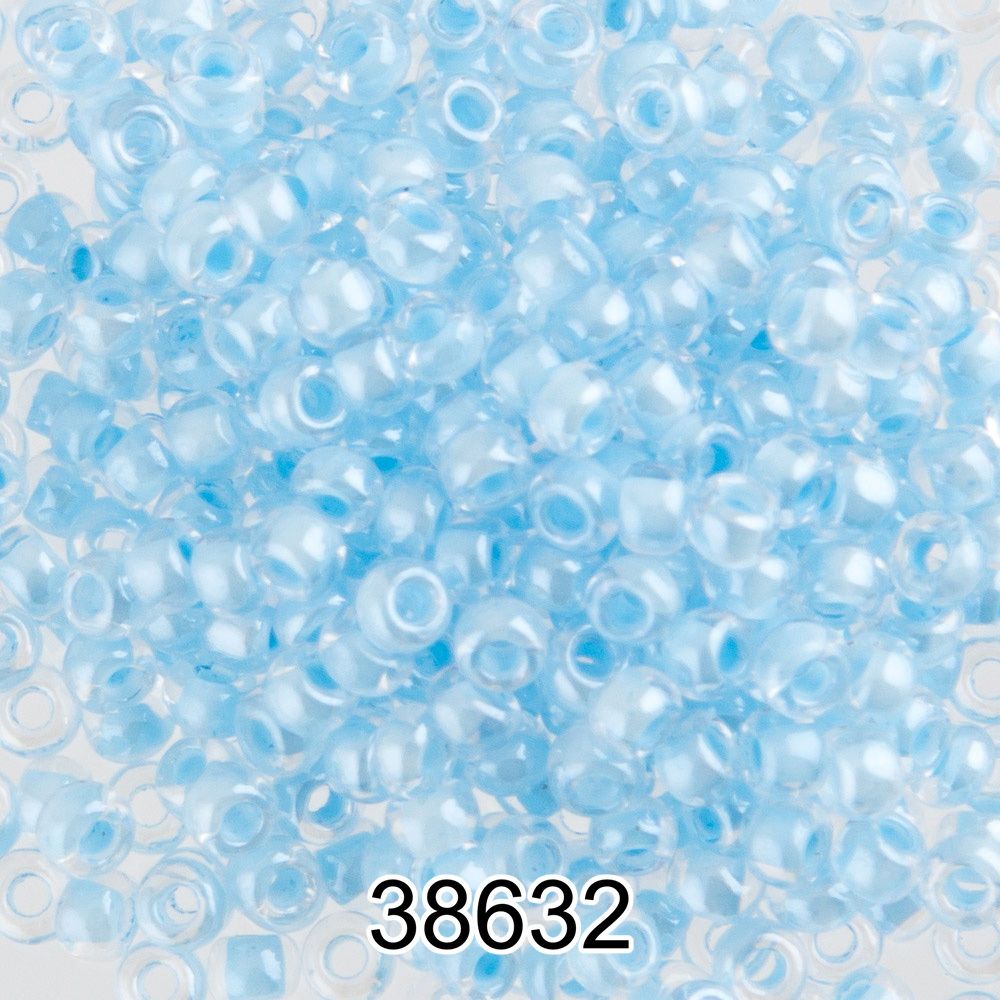Бисер Preciosa круглый 10/0, 2.3 мм, 500 г, 38632 (Ф426) св.голубой