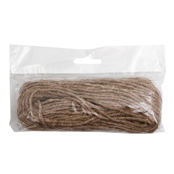 Шнур джутовый ⌀2.4 мм, льняной, 20 м/моток