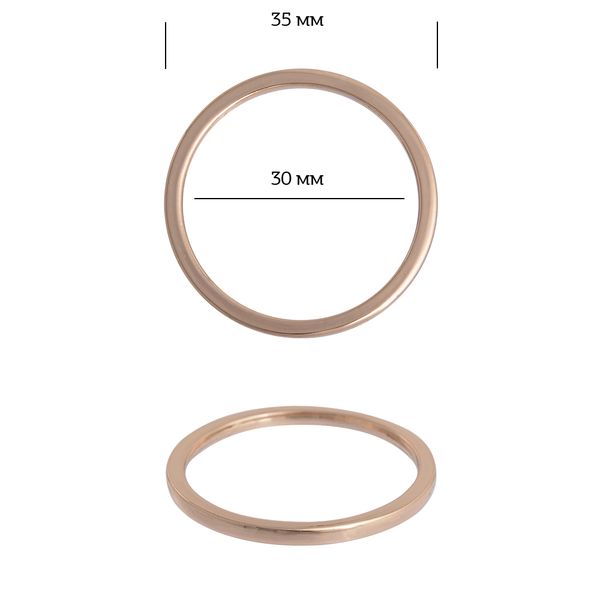 Кольцо литое металл in ⌀30 мм (35 мм внешн.), 3C13550.1 цв. золото уп. 10 шт