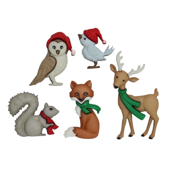 Украшения декоративные пуговицы Фигурки Праздник в лесу Dress 9500