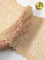 Кружево бельевое эластичное 180 мм / 3 метра, TBY.L1351, цв.126 бежевый
