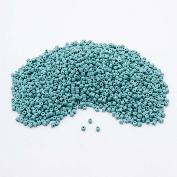 Бусины пластик 5х6 мм, цилиндр, 500 г, 014 мятный, Astra&Craft (7739890/7739298) 2141