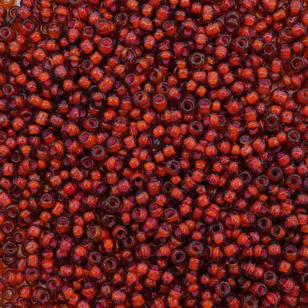 Бисер Astra&Craft 11/0 (2.1 мм), 200 г (10х20 г), цв. 308.2 коричневый прозрачный с цветным центром