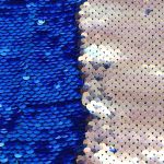 Ткань для рукоделия с двухсторонними пайетками, синий/розово-зеленый, 65х50см, Astra&Craft