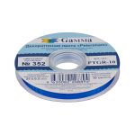 Лента репсовая (в рубчик) с зубчатым краем 10.0 мм / 25±1 метров, 352 синий, Gamma PTGR-10