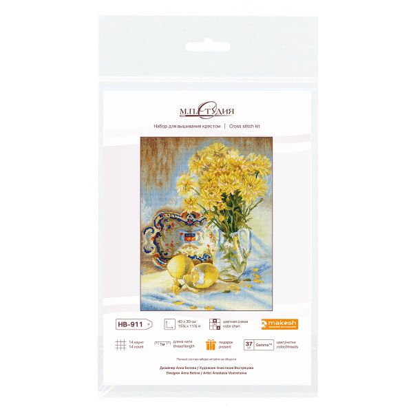 Набор для вышивания нитками МП Студия, Солнечный натюрморт 40х30см