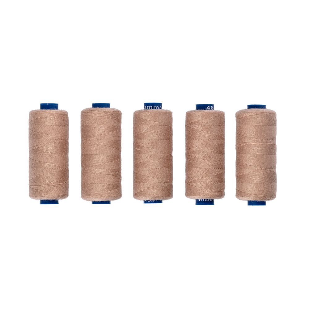 Нитки швейные бытовые Gamma 40/2, 365 м / 5 кат, №464 серо-бежевый