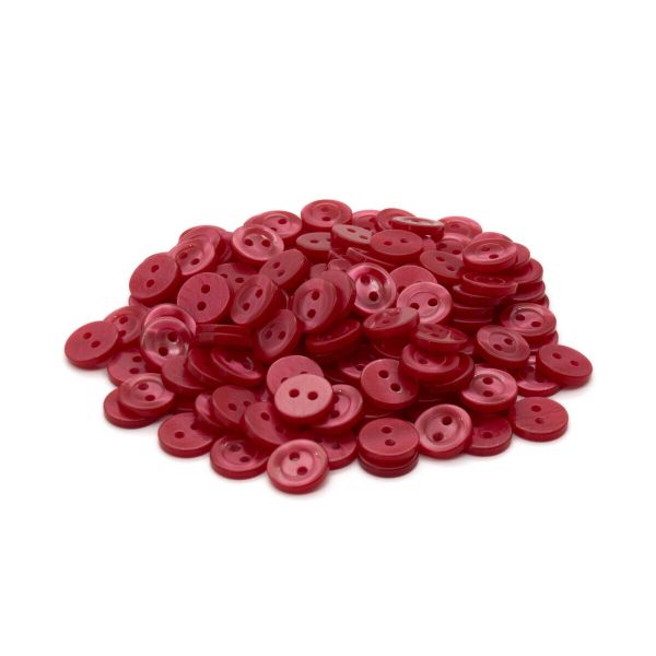 Пуговицы 2 прокола 18L, 11 мм, (col. 20 (красный)), CB-M-10, 144 шт