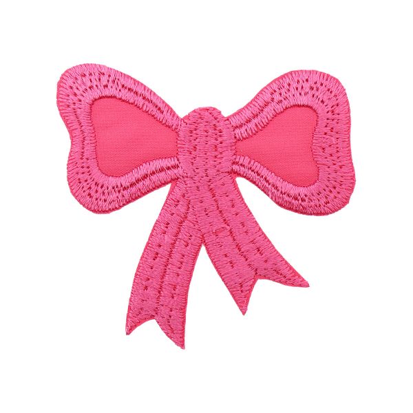 Термоаппликация Бант, 60х57мм 10 шт (ярко-розовый), 12786