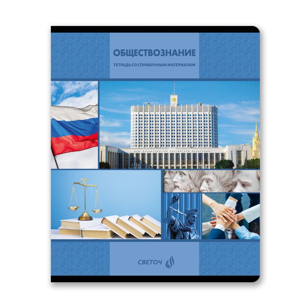 Комплект тетрадей со справоч.материал. "Академия наук", A5 48 л. 12 шт, на скобе 60 г/м², белизна 90 %, 1 шт, клетка/линия, 01334 12 предметов, Светоч, Т147