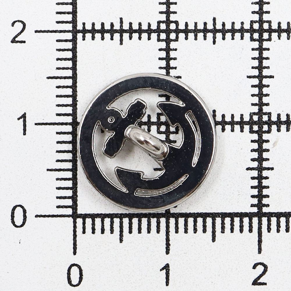 Пуговицы на ножке 24L (S (серебро (никель))), 72 шт