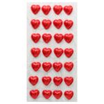 Декоративные наклейки "Жемчуг", 12 мм, Астра, Z1 красный, 5 шт