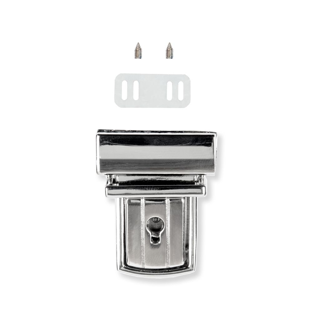 Замок для сумки 37х29 мм, 5 шт, под никель, Gamma LBZ-18N