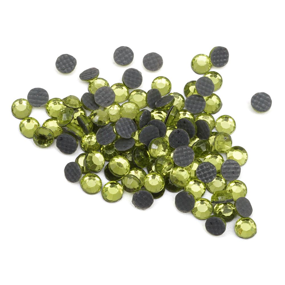 Стразы термоклеевые, 2,8 мм, ss10, 150 шт/упак (115 желто-зеленый)