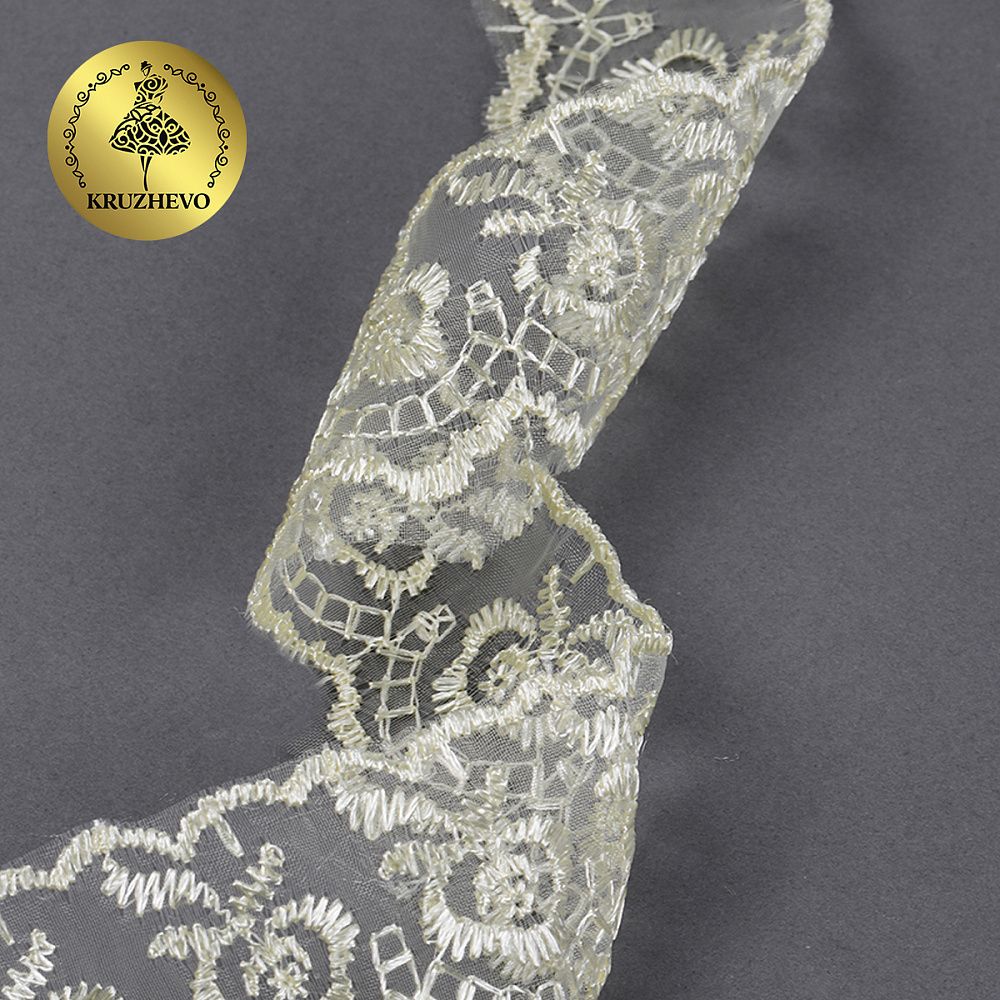 Кружево капроновое 45 мм / 9.14 м, TBS.30010 цв.084 (4) бежевый, Kruzhevo